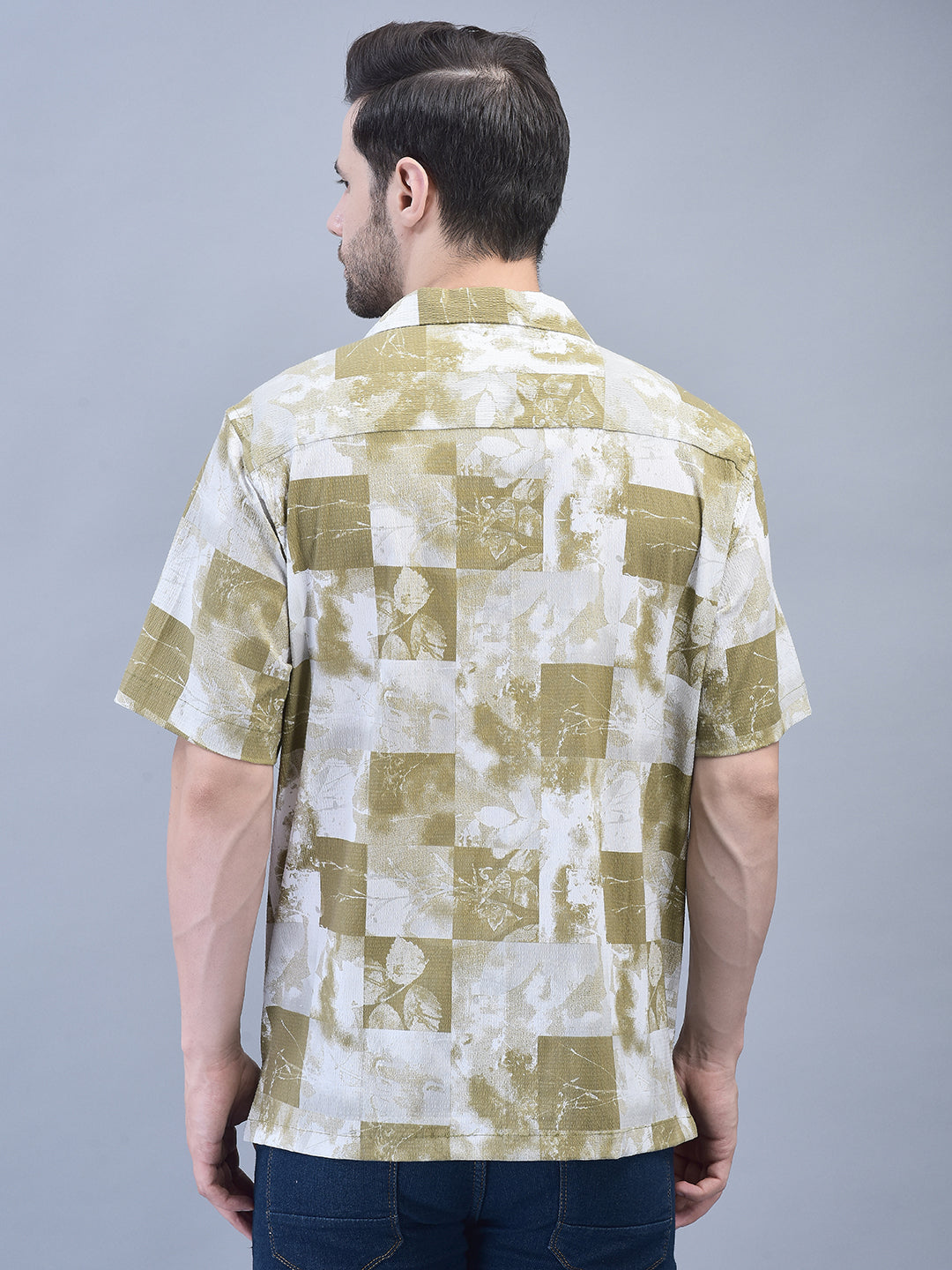 TEXTURED ABSTRACT PRINT SHIRT
