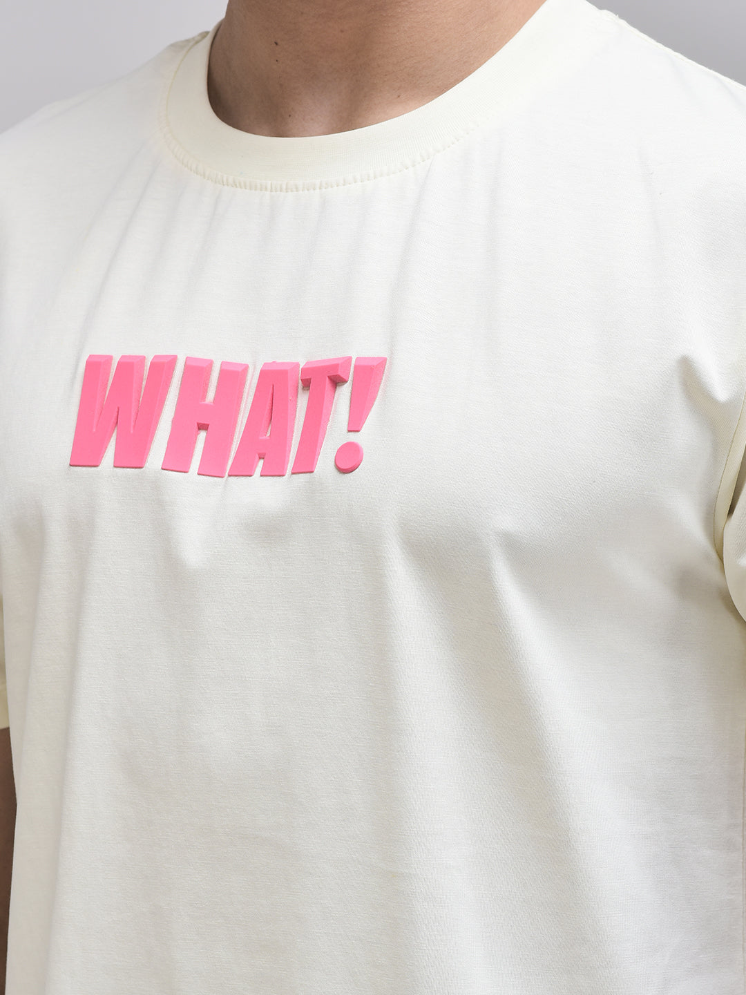 SAY WHAT! BEIGE T-SHIRT