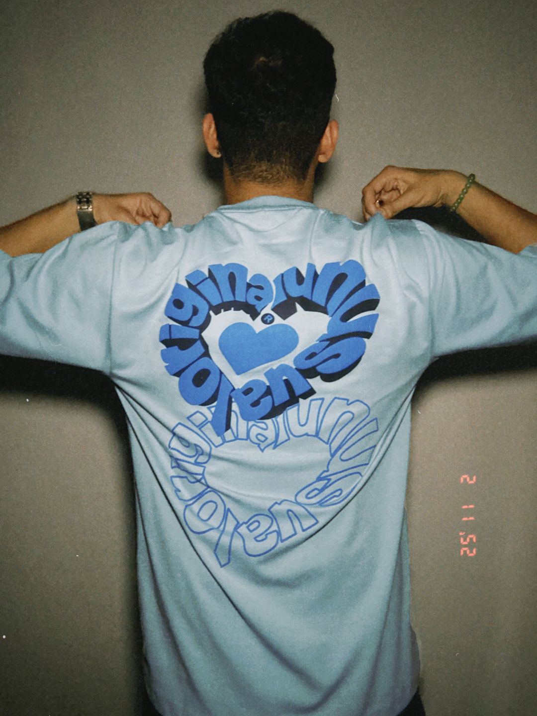 ORIGINAL-UNUSUAL BLUE OVERSIZED T SHIRT