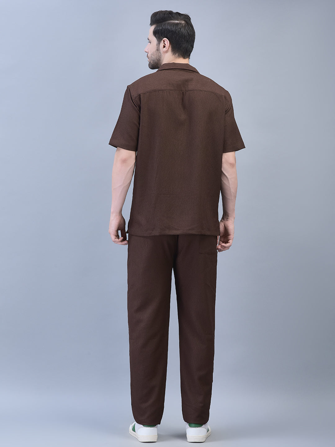 RAISED TEXTURED BROWN CO-ORD SET