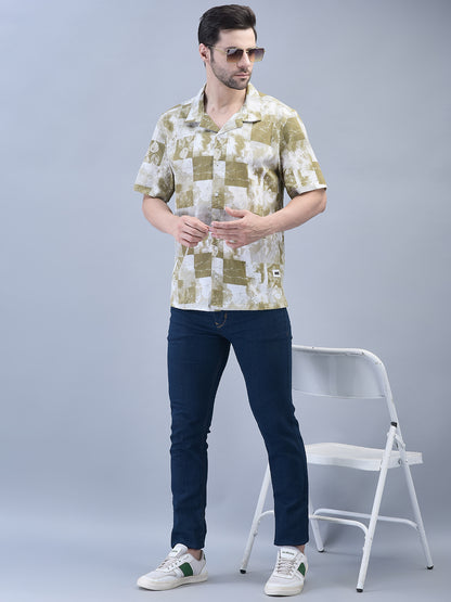 TEXTURED ABSTRACT PRINT SHIRT