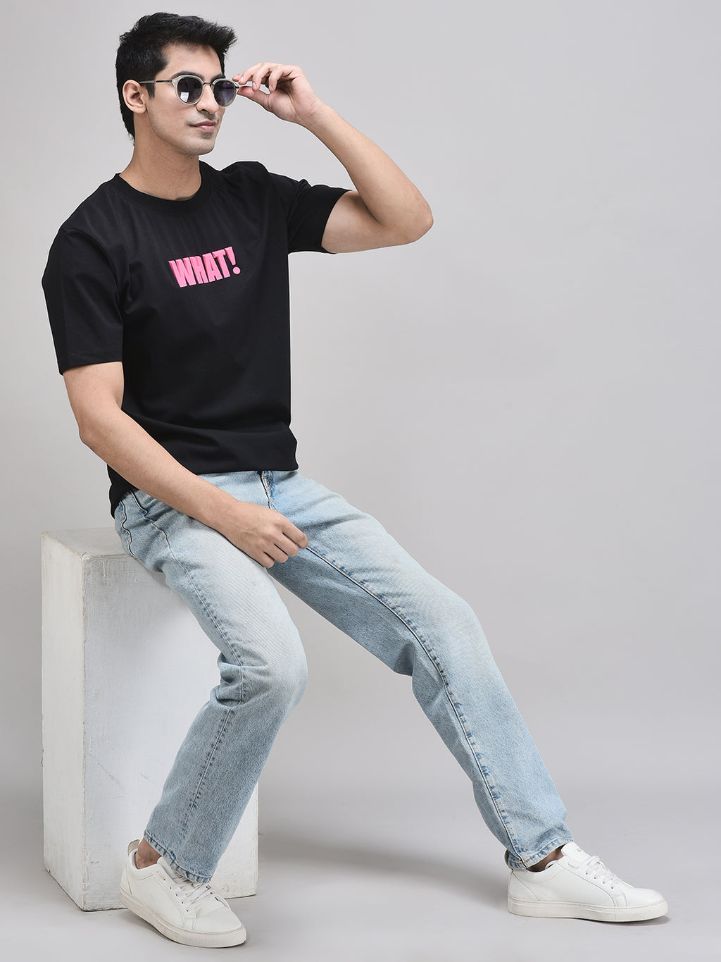 WHAT! 3D PRINT BLACK T-SHIRT