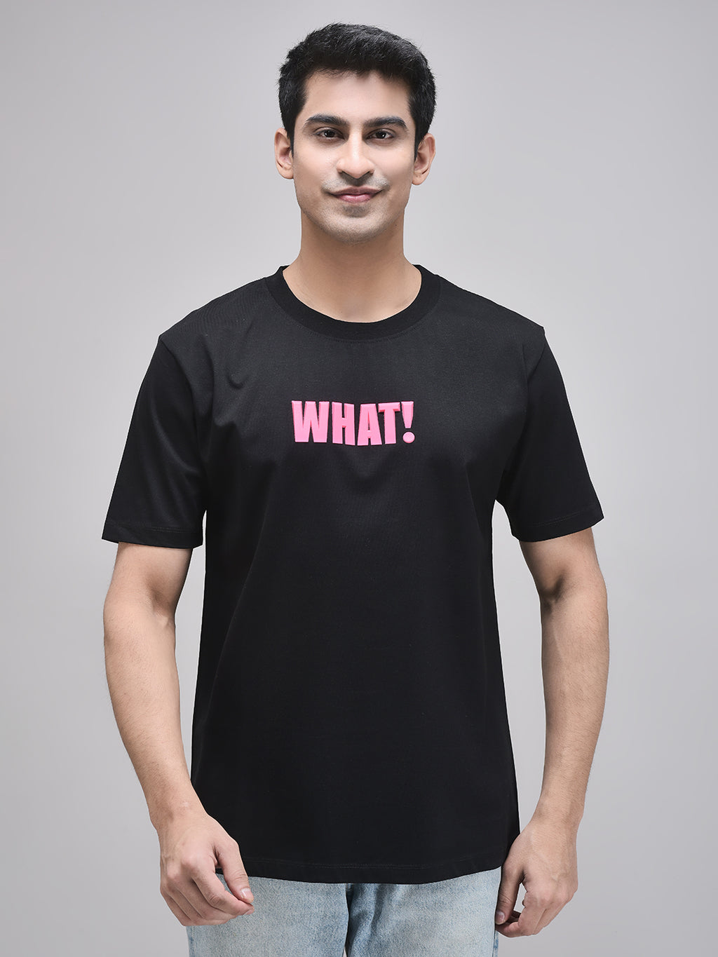 WHAT! 3D PRINT BLACK T-SHIRT