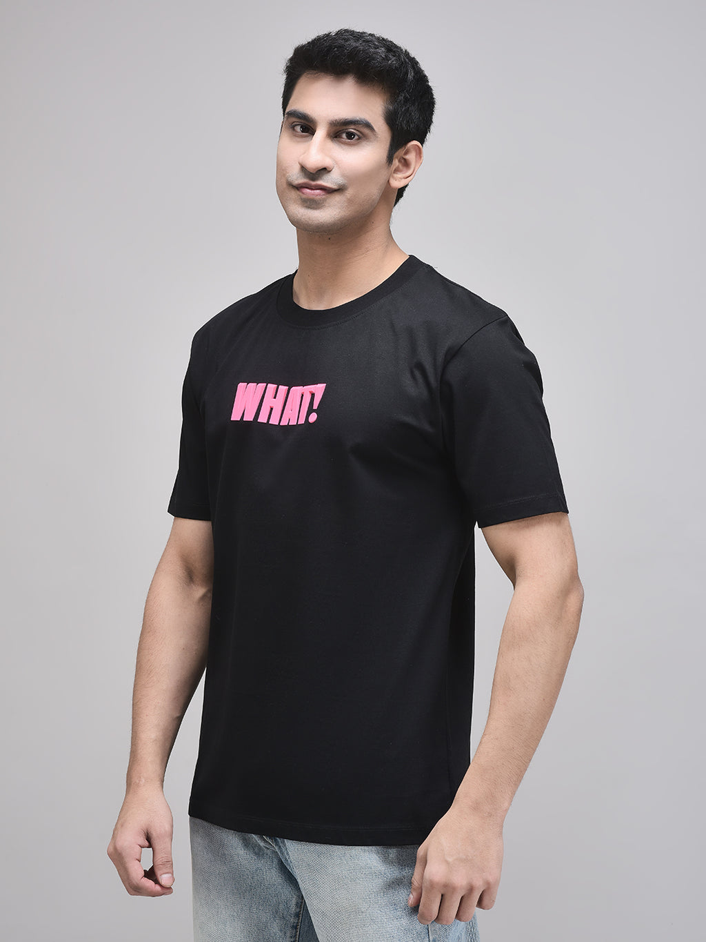 WHAT! 3D PRINT BLACK T-SHIRT