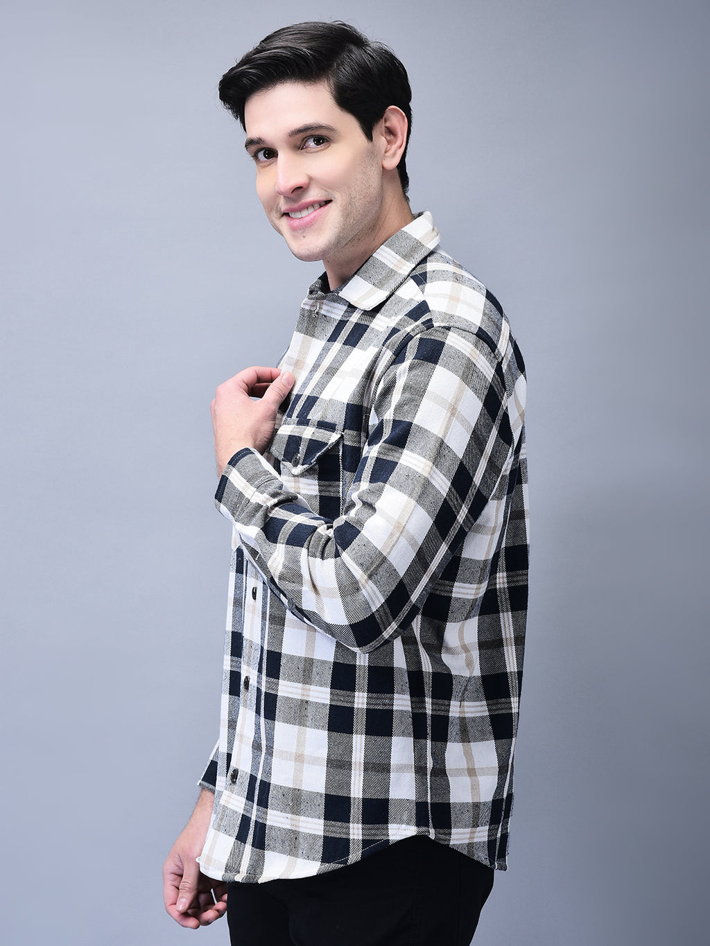 UNISEX NAVY WHITE SHACKET