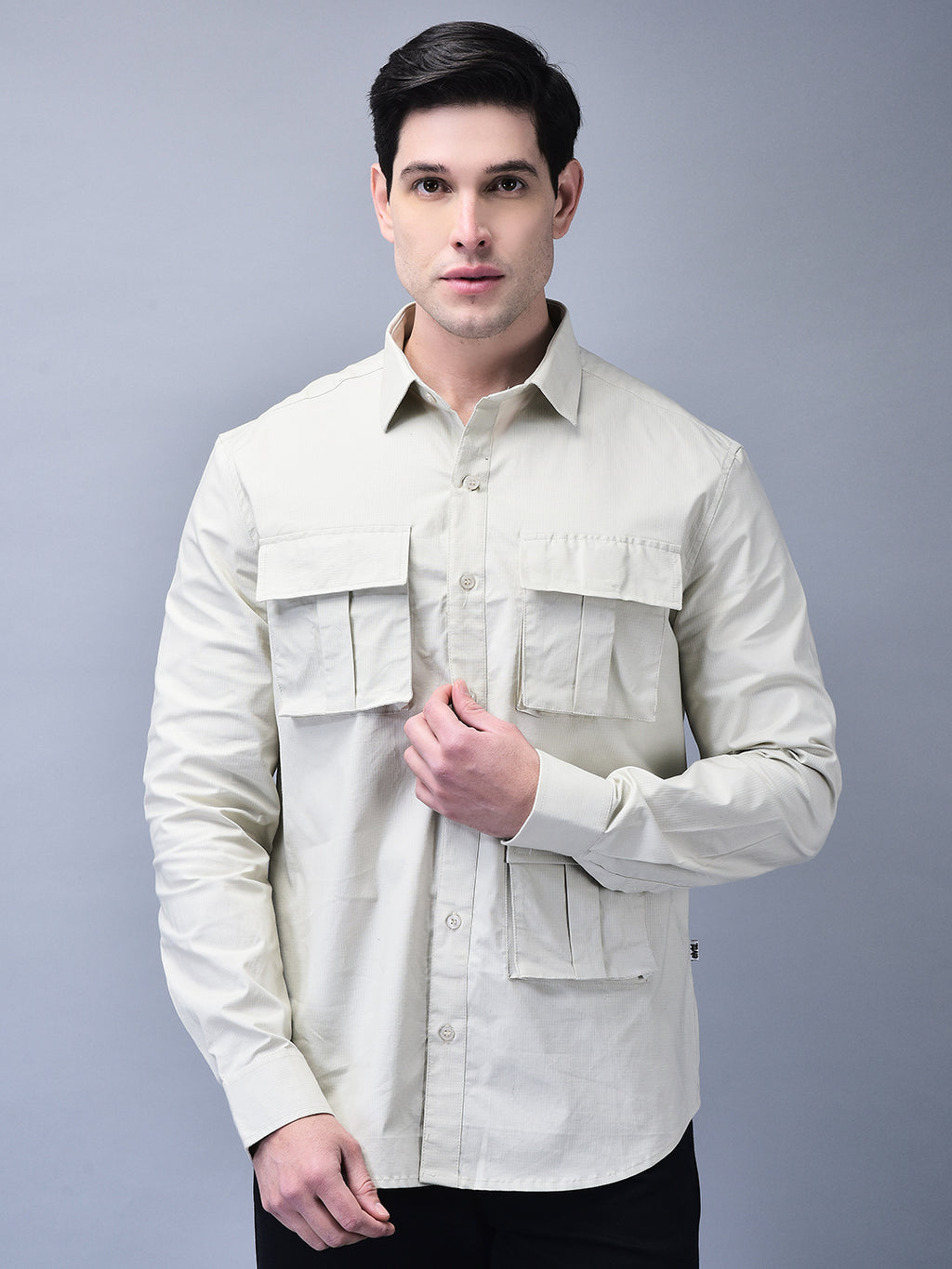 STYLISH BEIGE CARGO SHIRT