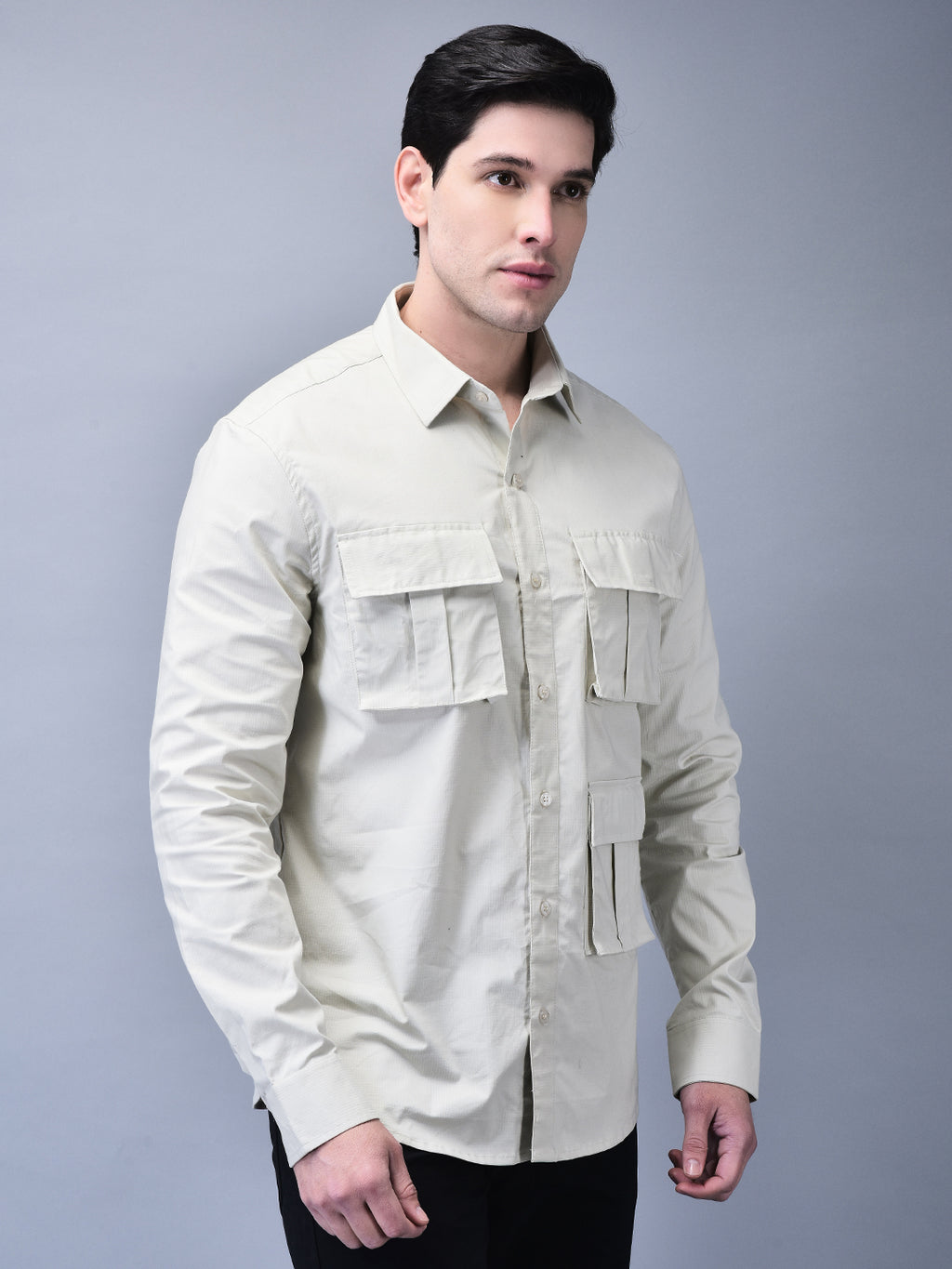 STYLISH BEIGE CARGO SHIRT