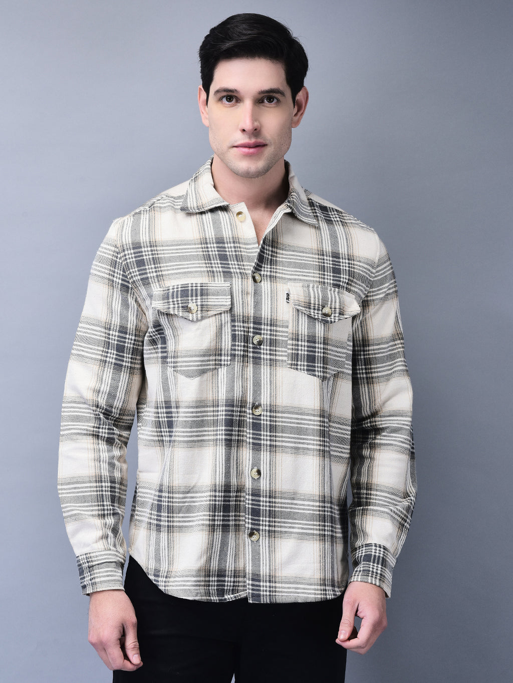 UNISEX BEIGE CASUAL SHACKET