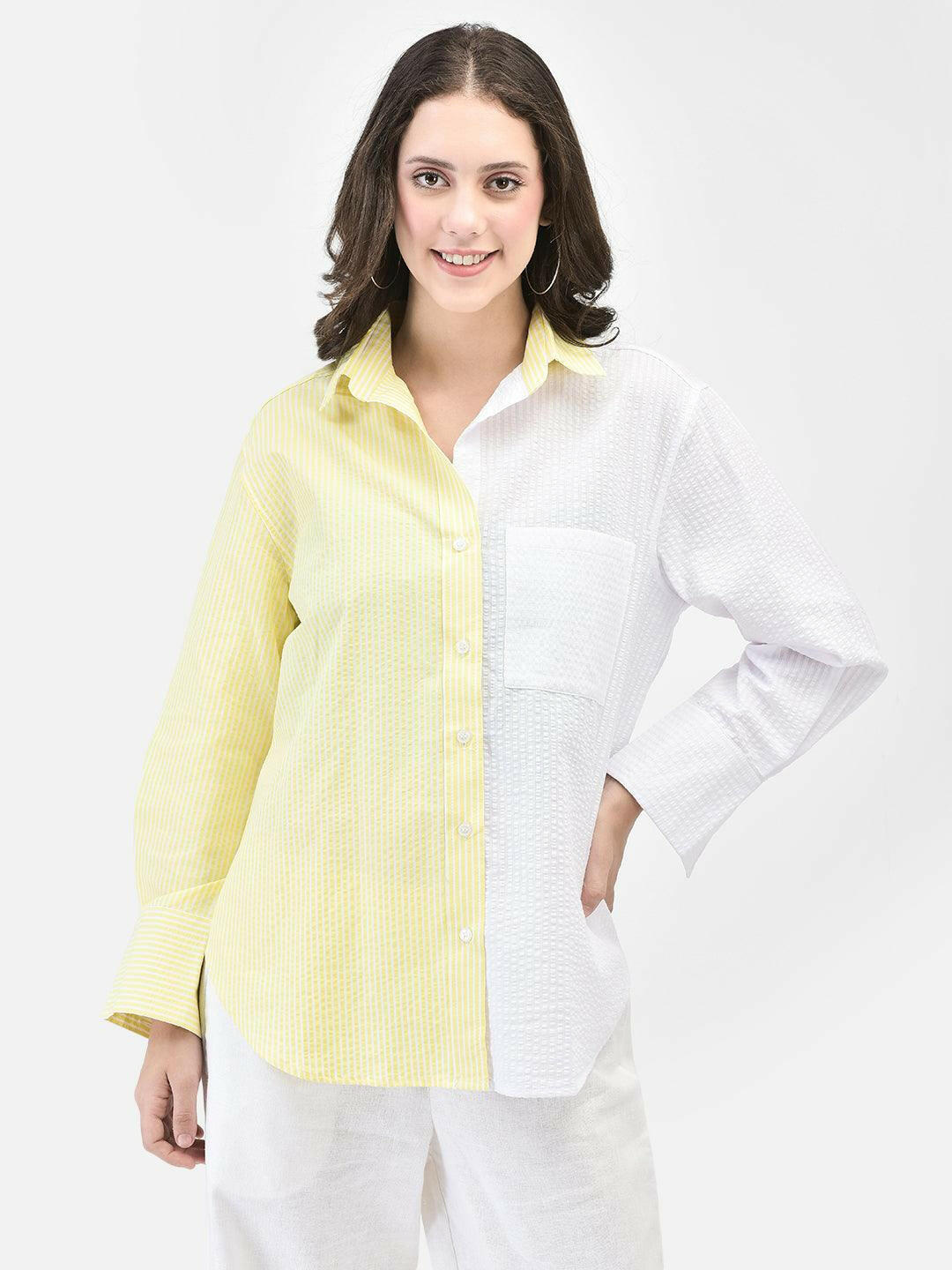 LEMON ZEST SEERSUCKER SHIRT