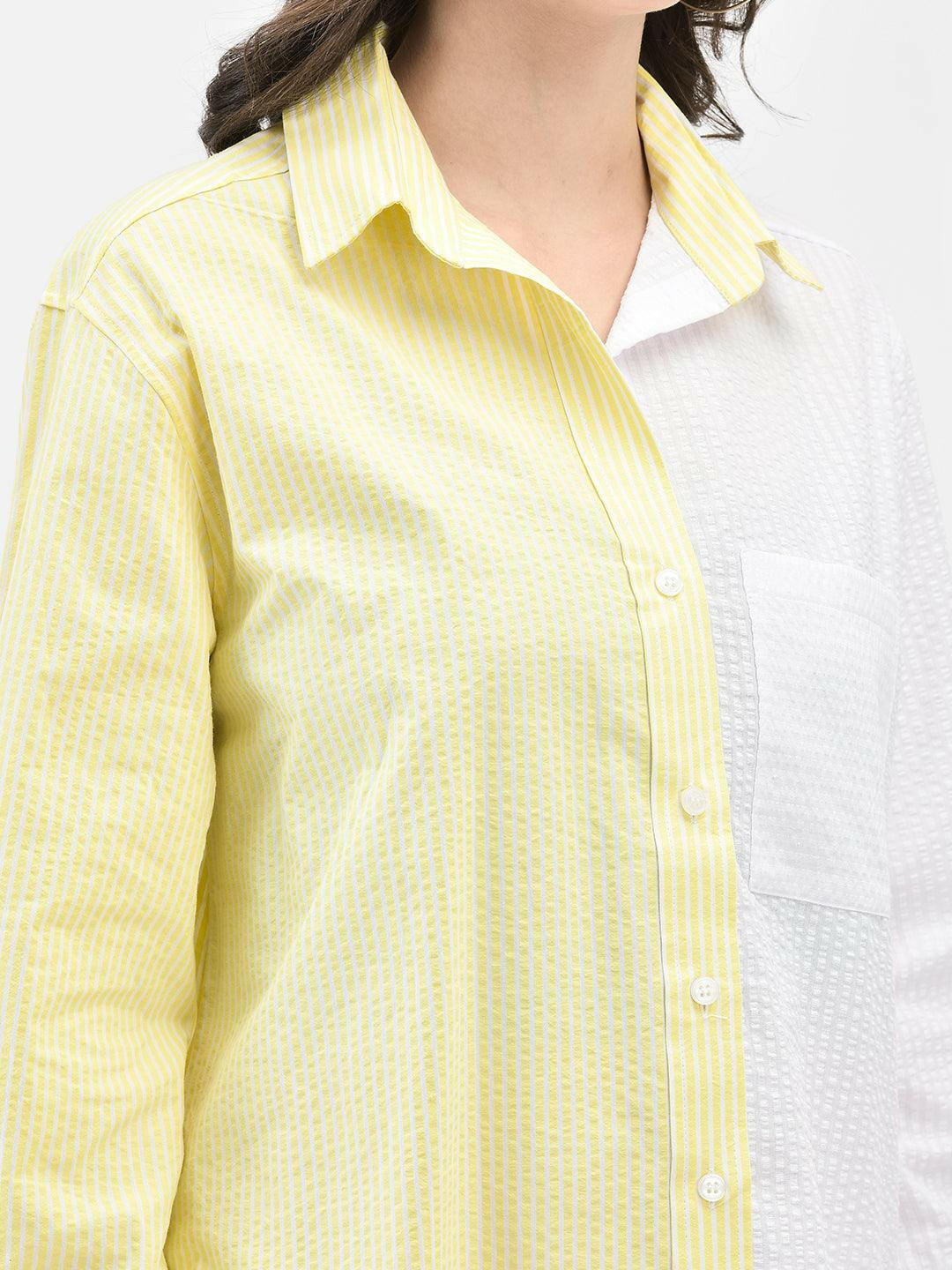 LEMON ZEST SEERSUCKER SHIRT