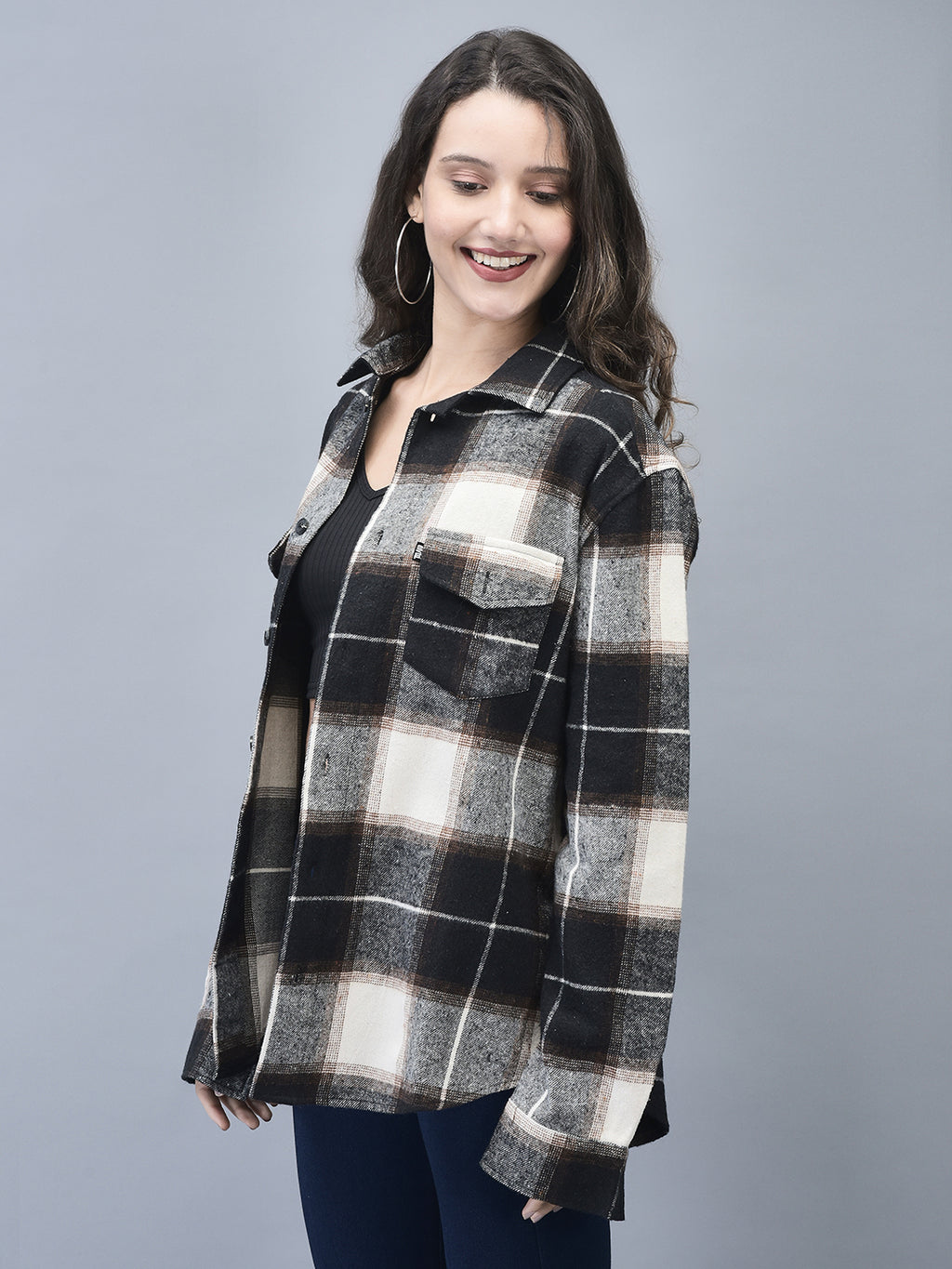 STYLISH UNISEX  BROWN SHACKET