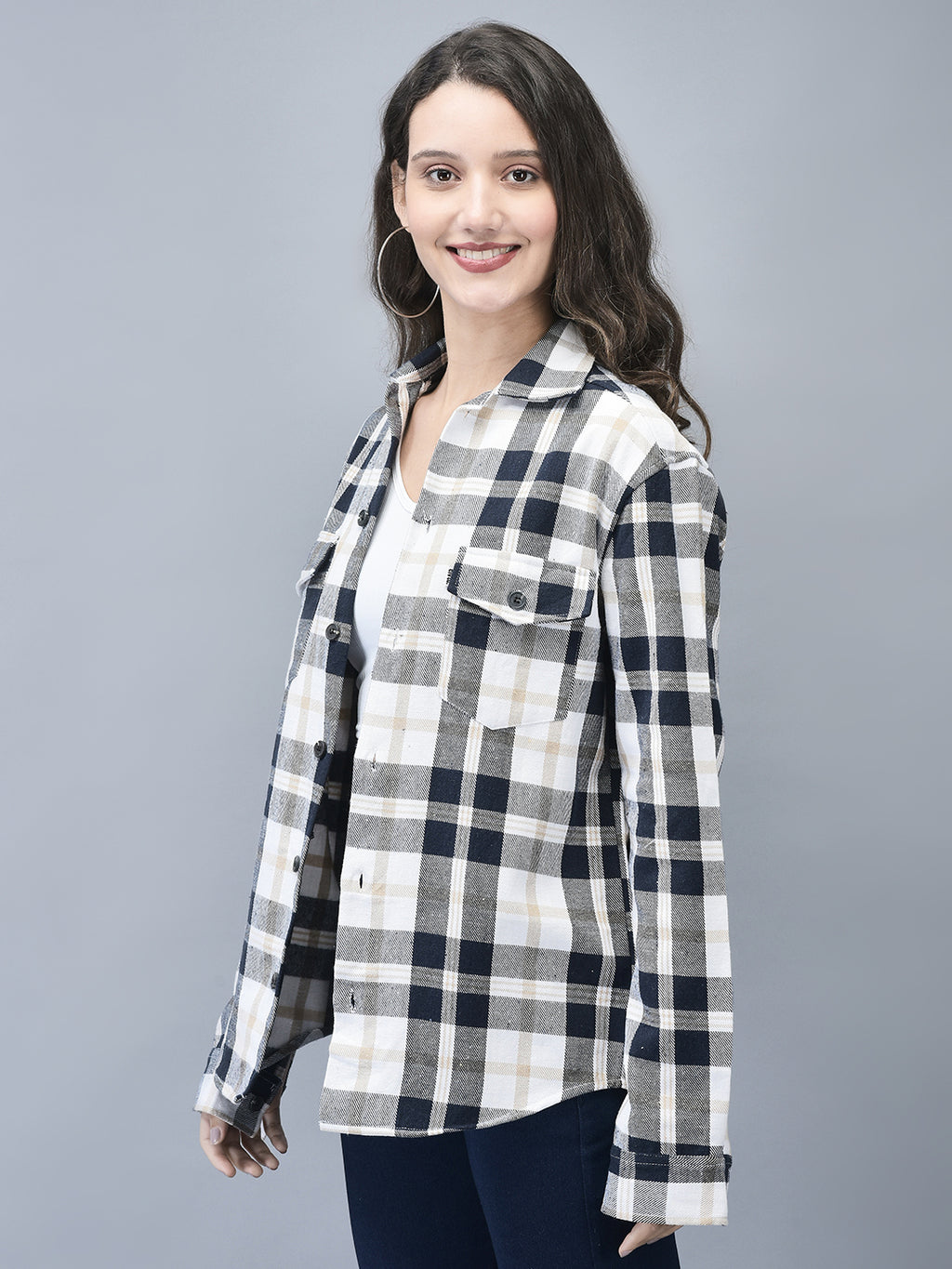 UNISEX NAVY WHITE SHACKET