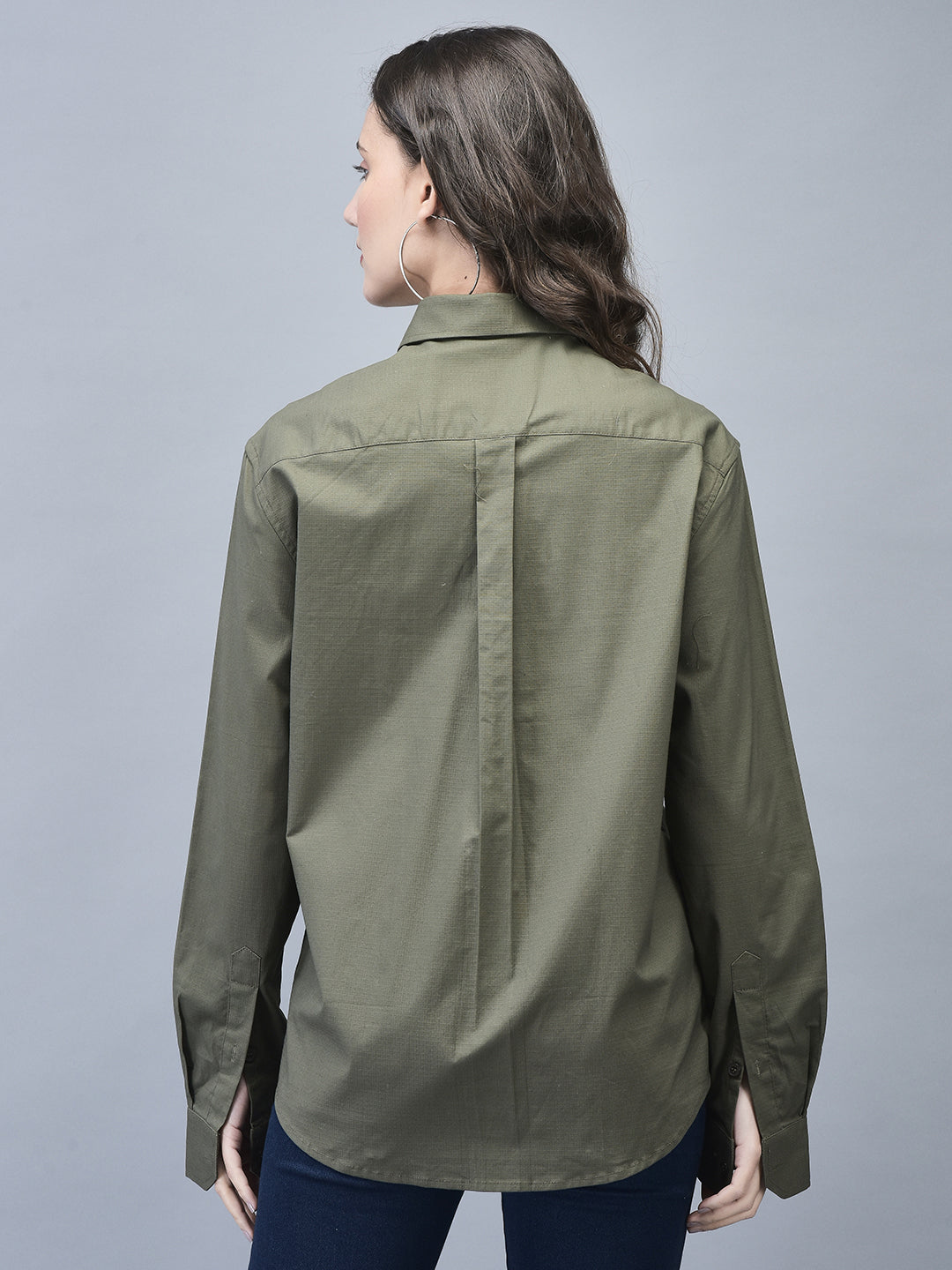 OlIVE GREEN CARGO SHIRT