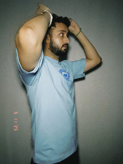ORIGINAL-UNUSUAL BLUE OVERSIZED T SHIRT