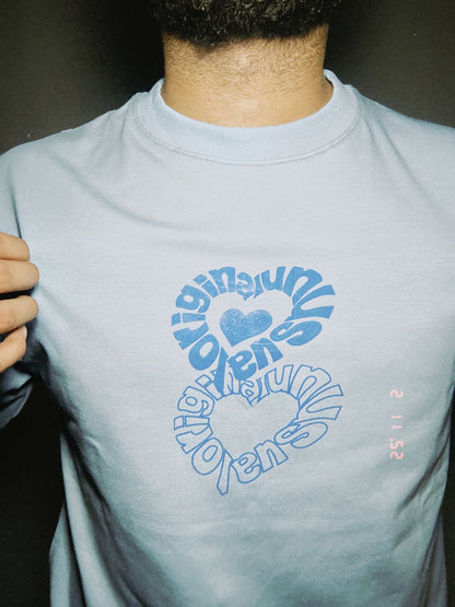 ORIGINAL-UNUSUAL BLUE OVERSIZED T SHIRT
