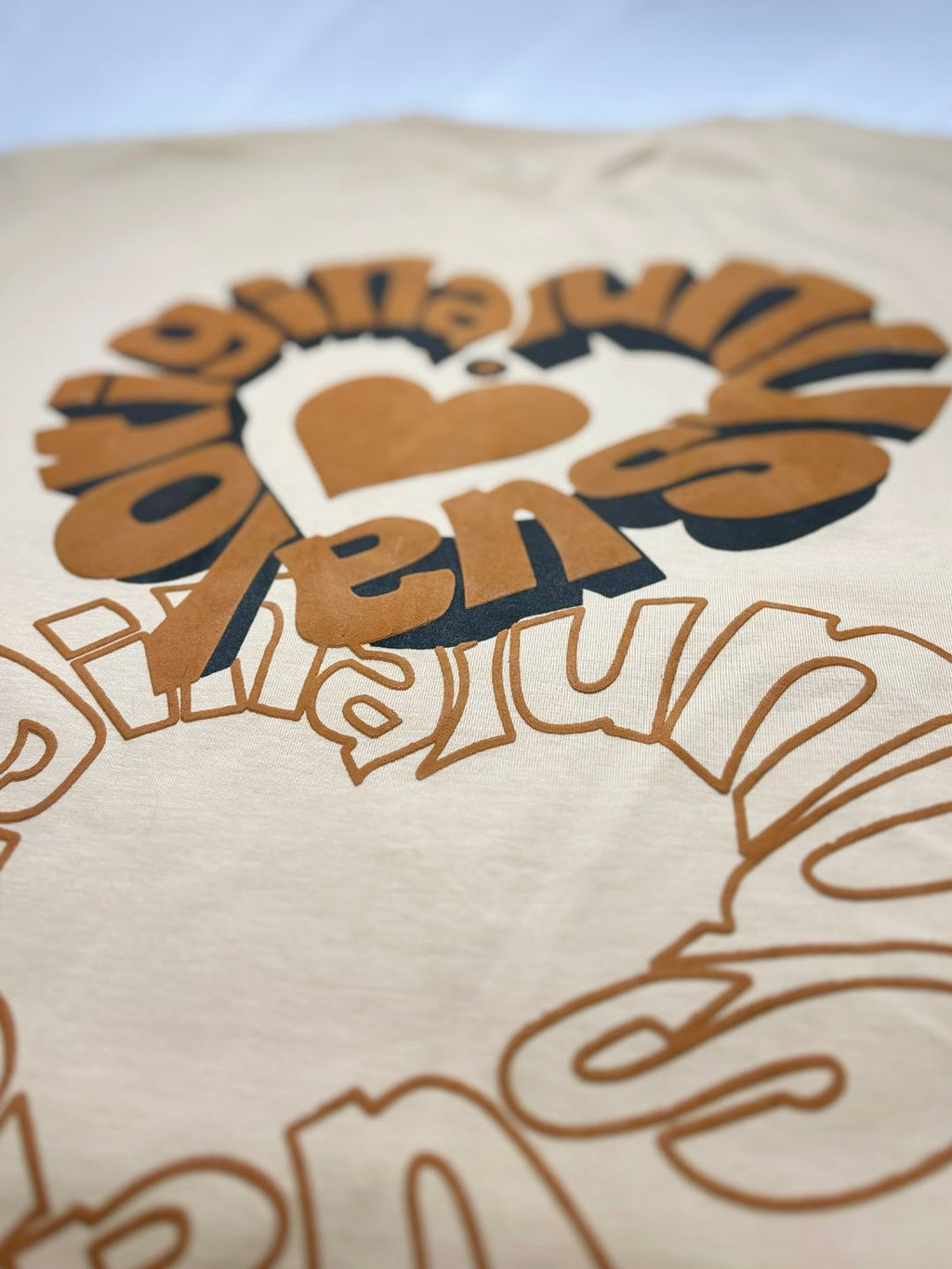 ORIGINAL-UNUSUAL TAN OVERSIZED T SHIRT