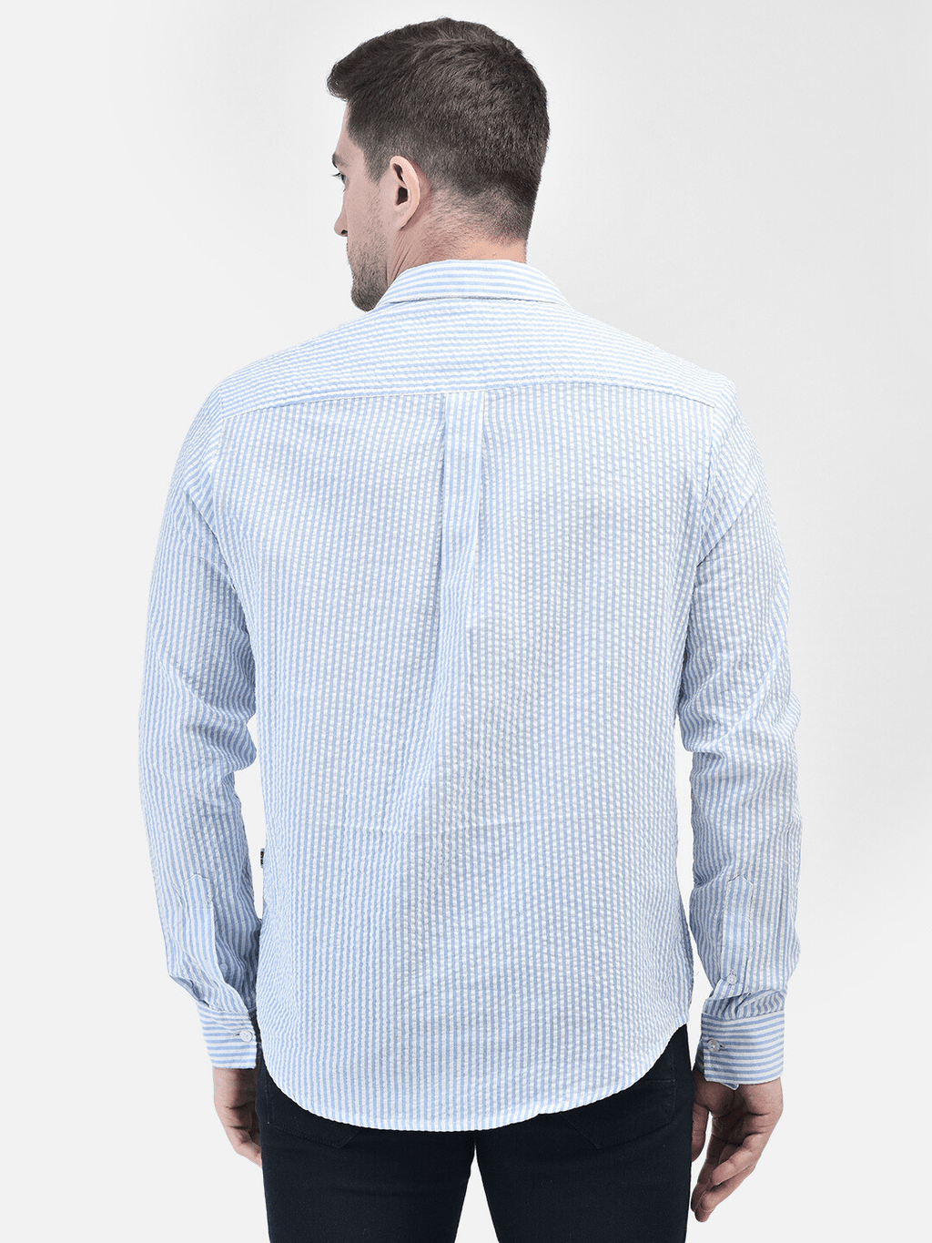 MARITIME BLUE SEERSUCKER SHIRT